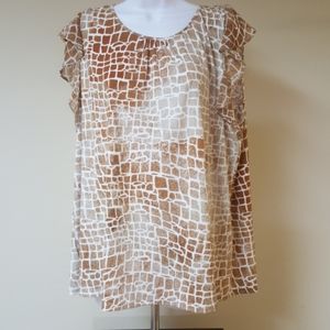 🎉🎊HP🎉🎊Calvin Klein Ruffled Sleeve size S.